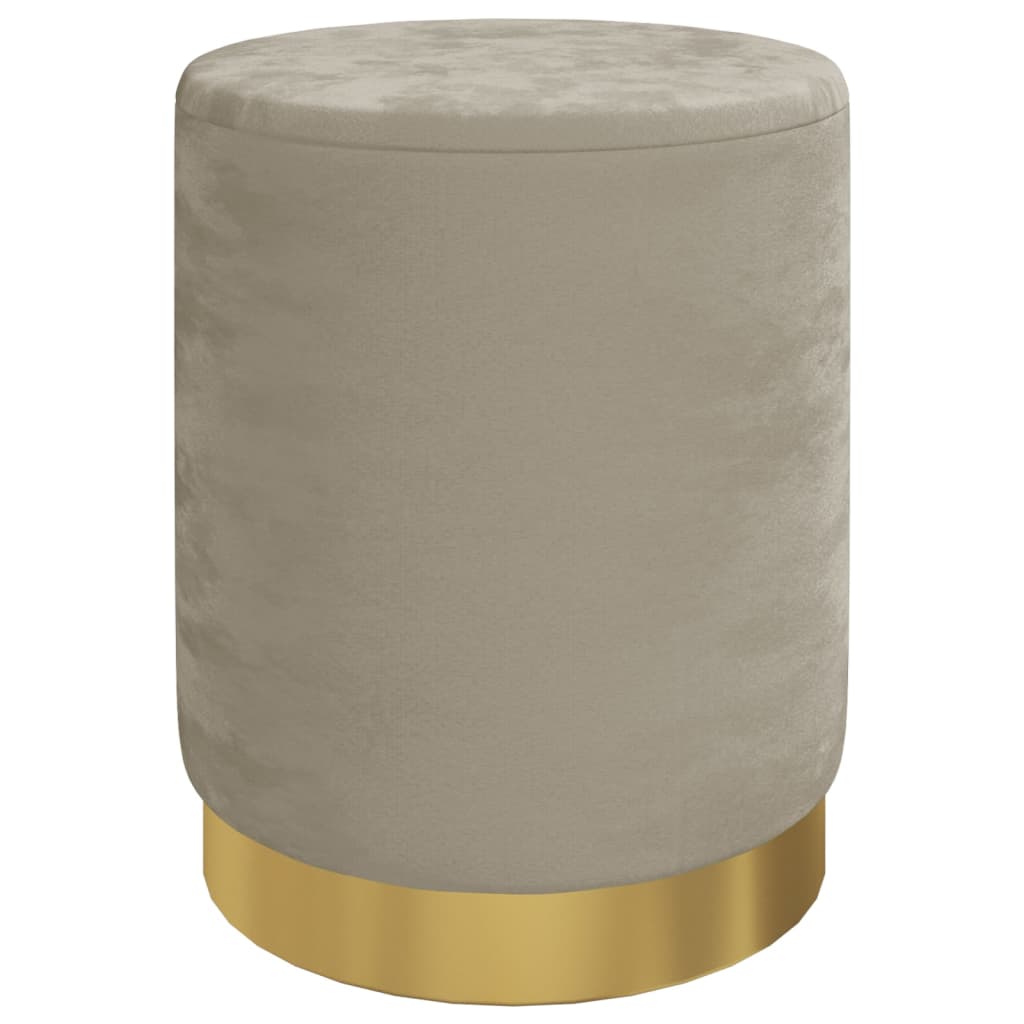 Hocker met opbergruimte rond fluweel 31 x 37 cm donkergrijs