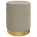 Hocker met opbergruimte rond fluweel 31 x 37 cm donkergrijs