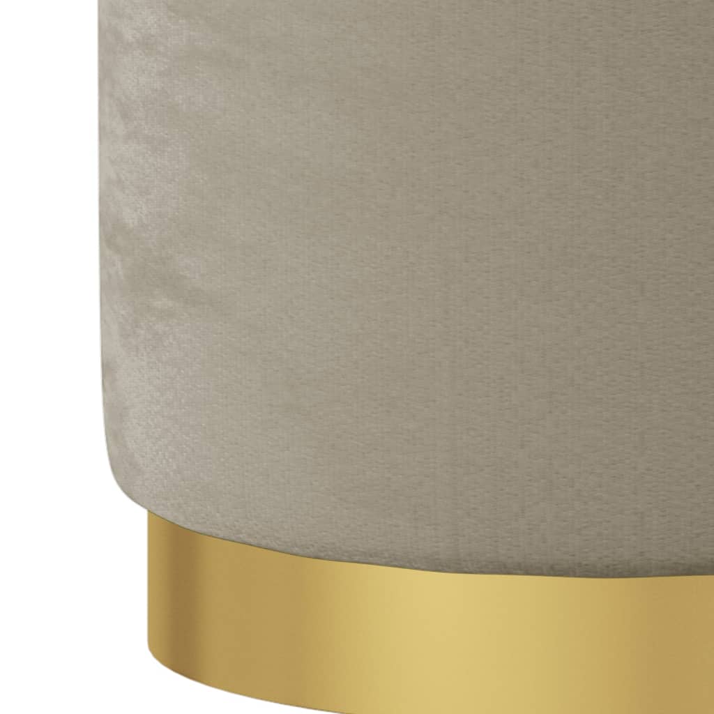 Hocker met opbergruimte rond fluweel 31 x 37 cm donkergrijs