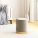Hocker met opbergruimte rond fluweel 31 x 37 cm donkergrijs