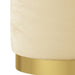Hocker met opbergruimte rond fluweel 31 x 37 cm abrikooskleurig