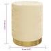Hocker met opbergruimte rond fluweel 31 x 37 cm abrikooskleurig
