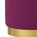 Hocker met opbergruimte rond fluweel 31 x 37 cm paars