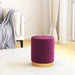 Hocker met opbergruimte rond fluweel 31 x 37 cm paars
