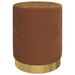 Hocker met opbergruimte rond fluweel 31 x 37 cm bruin