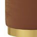 Hocker met opbergruimte rond fluweel 31 x 37 cm bruin