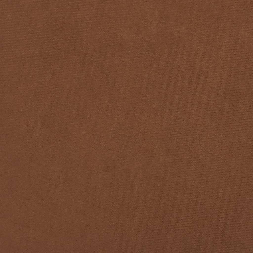 Hocker met opbergruimte rond fluweel 31 x 37 cm bruin
