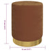 Hocker met opbergruimte rond fluweel 31 x 37 cm bruin