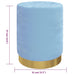 Hocker met opbergruimte rond fluweel 31 x 37 cm lichtblauw