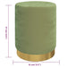 Hocker met opbergruimte rond fluweel 31 x 37 cm mosterdgroen
