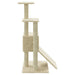 Kattenmeubel met sisal krabpalen 92 cm crèmekleurig