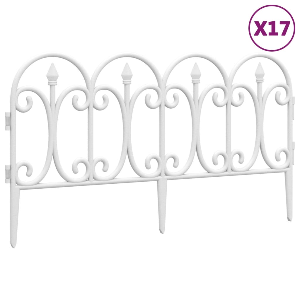 Gazonranden 17 st 10 m polypropeen wit