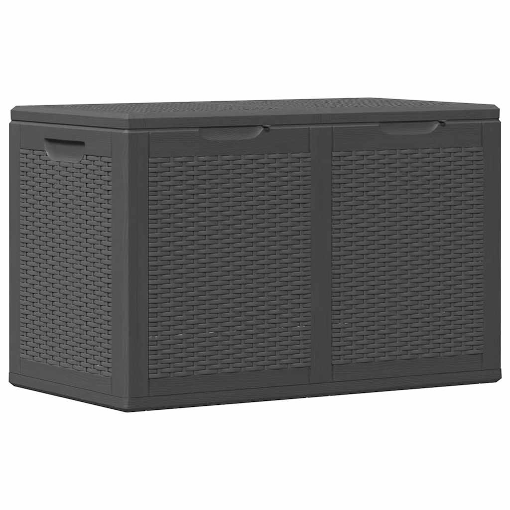 Tuinbox 180 L PP rattan zwart