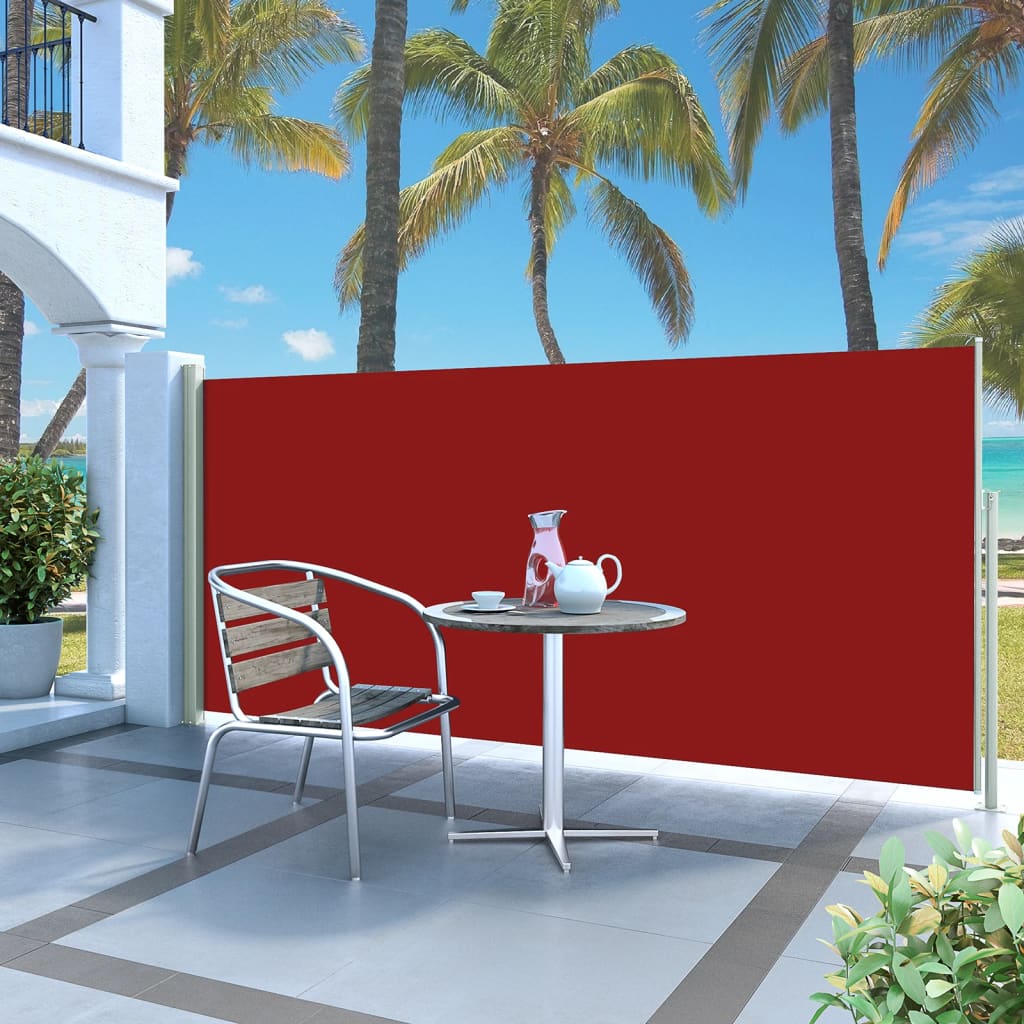 Tuinscherm Uittrekbaar 140X300 Cm Rood 140 x 300 cm