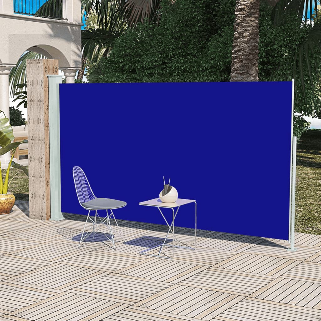 Tuinscherm Uittrekbaar 160X300 Cm Blauw 160 x 300 cm