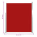 Tuinscherm Uittrekbaar 160X300 Cm Rood 160 x 300 cm