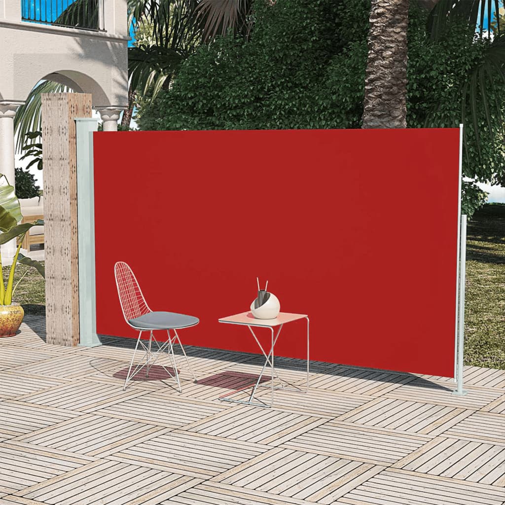 Tuinscherm Uittrekbaar 160X300 Cm Rood 160 x 300 cm