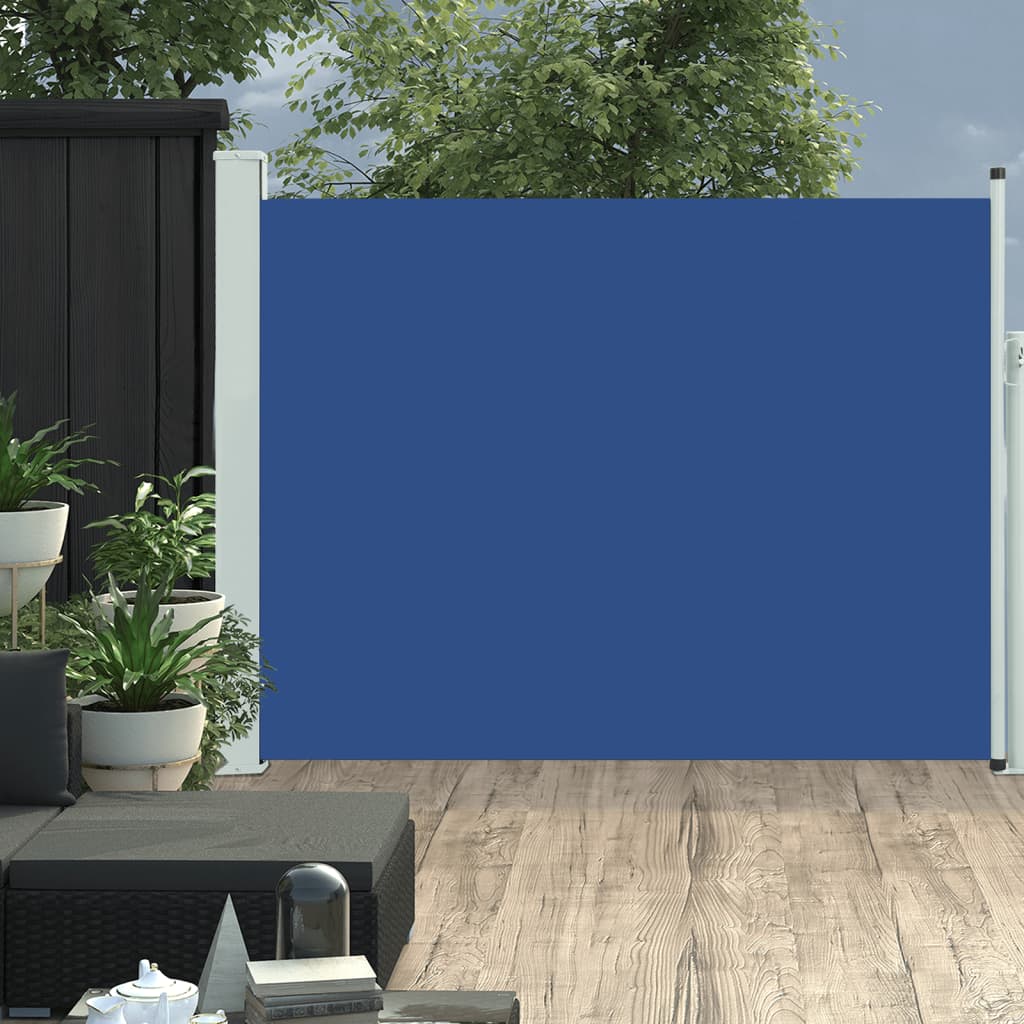 Tuinscherm Uittrekbaar 140X500 Cm Blauw 140 x 500 cm