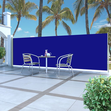 Tuinscherm Uittrekbaar 160X500 Cm Blauw 160 x 500 cm