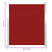 Tuinscherm Uittrekbaar 160X500 Cm Rood 160 x 500 cm