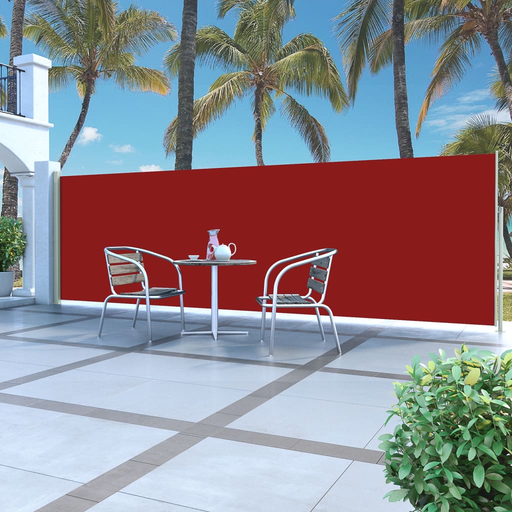 Tuinscherm Uittrekbaar 160X500 Cm Rood 160 x 500 cm