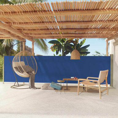 Tuinscherm Uittrekbaar 140X600 Cm Blauw 140 x 600 cm