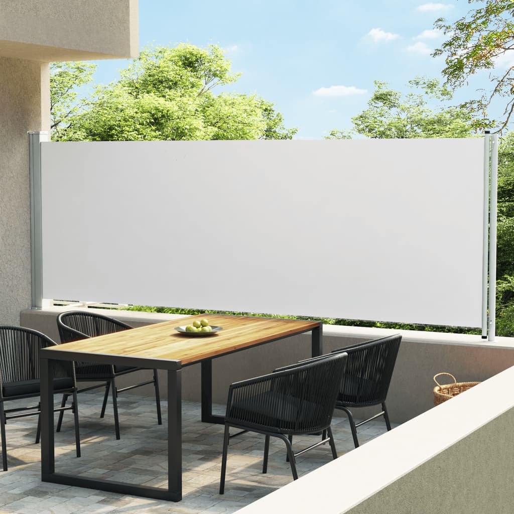Tuinscherm Uittrekbaar 160X600 Cm Crème 160 x 600 cm
