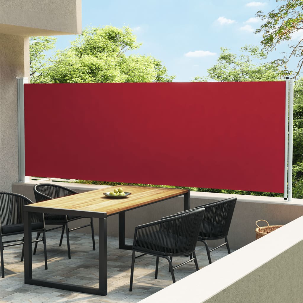 Tuinscherm Uittrekbaar 160X600 Cm Rood 160 x 600 cm