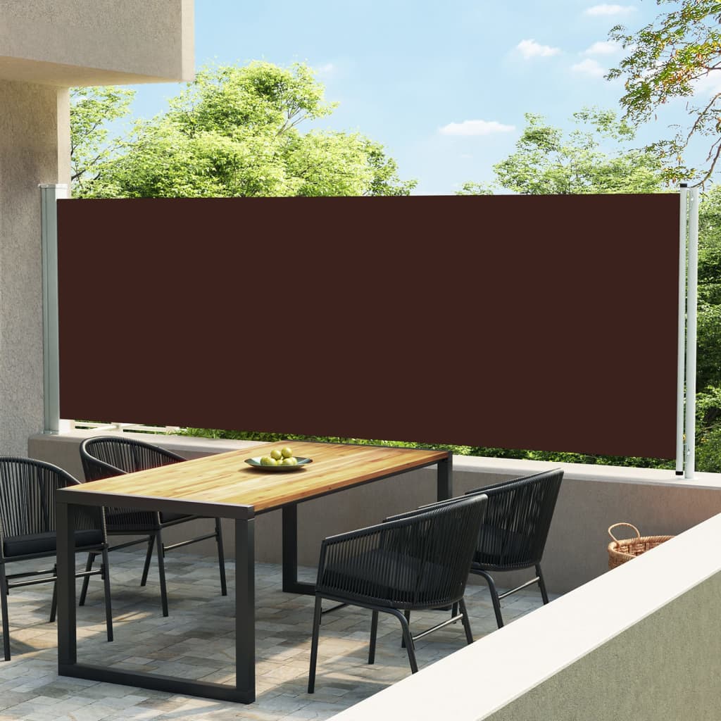 Tuinscherm Uittrekbaar 160X600 Cm Bruin 160 x 600 cm