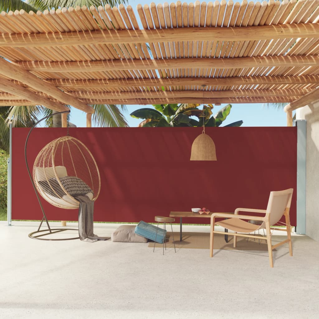 Tuinscherm Uittrekbaar 180X600 Cm Rood 180 x 600 cm
