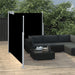 Tuinscherm Uittrekbaar 140X600 Cm Zwart 140 x 600 cm