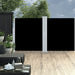 Tuinscherm Uittrekbaar 140X600 Cm Zwart 140 x 600 cm