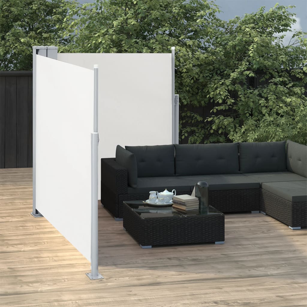 Tuinscherm Uittrekbaar 140X600 Cm Crème 140 x 600 cm