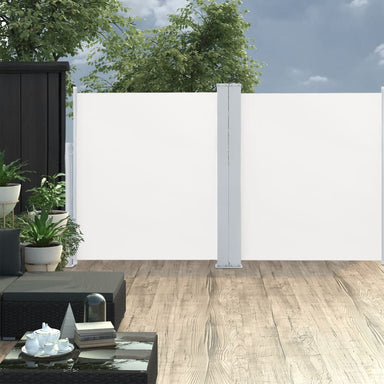 Tuinscherm Uittrekbaar 140X600 Cm Crème 140 x 600 cm