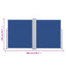 Tuinscherm Uittrekbaar 140X600 Cm Blauw 140 x 600 cm