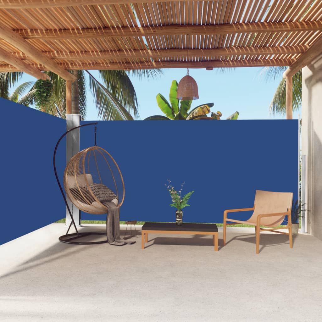 Tuinscherm Uittrekbaar 180X600 Cm Blauw 180 x 600 cm