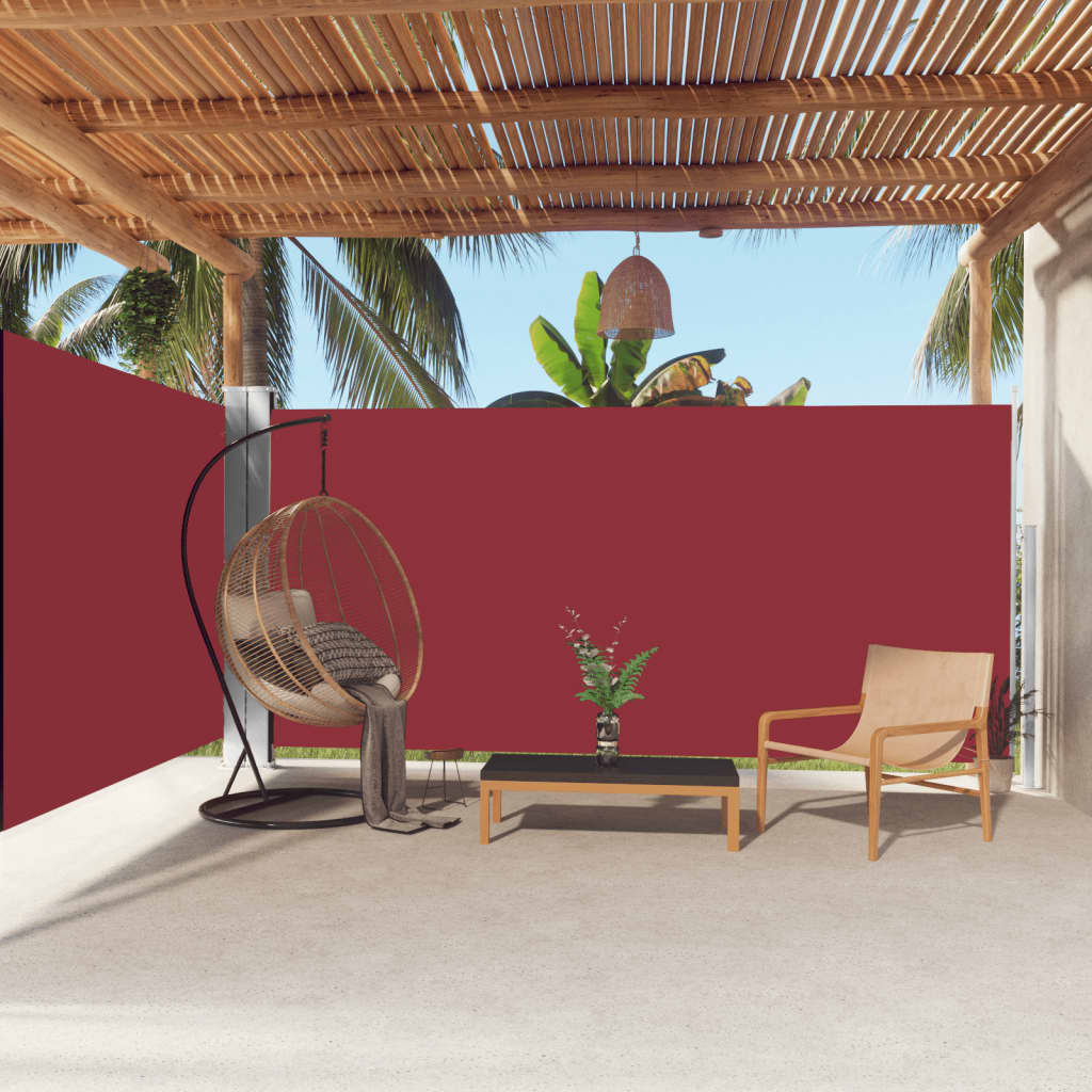Tuinscherm Uittrekbaar 180X600 Cm Rood 180 x 600 cm