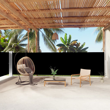 Windscherm Uittrekbaar 160X1000 Cm Zwart 160 x 1000 cm