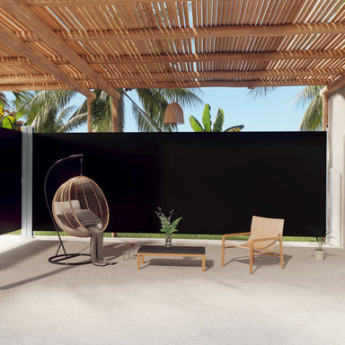 Tuinscherm Uittrekbaar 220X1000 Cm Zwart 220 x 1000 cm