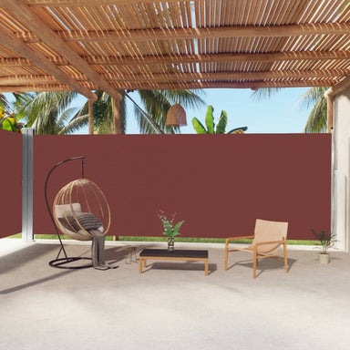 Tuinscherm Uittrekbaar 220X1000 Cm Bruin 220 x 1000 cm