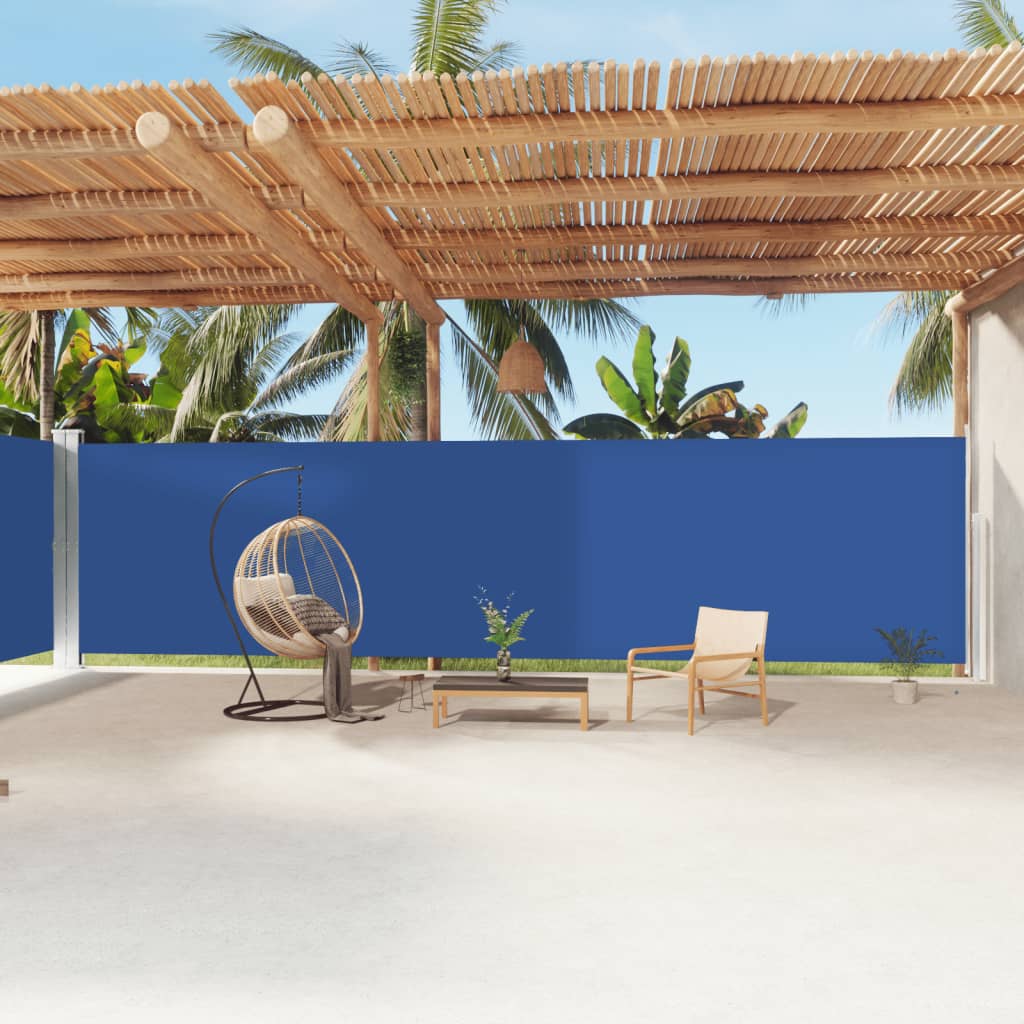 Tuinscherm Uittrekbaar 200X1200 Cm Blauw 200 x 1200 cm