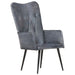 Fauteuil echt leer grijs