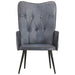 Fauteuil echt leer grijs