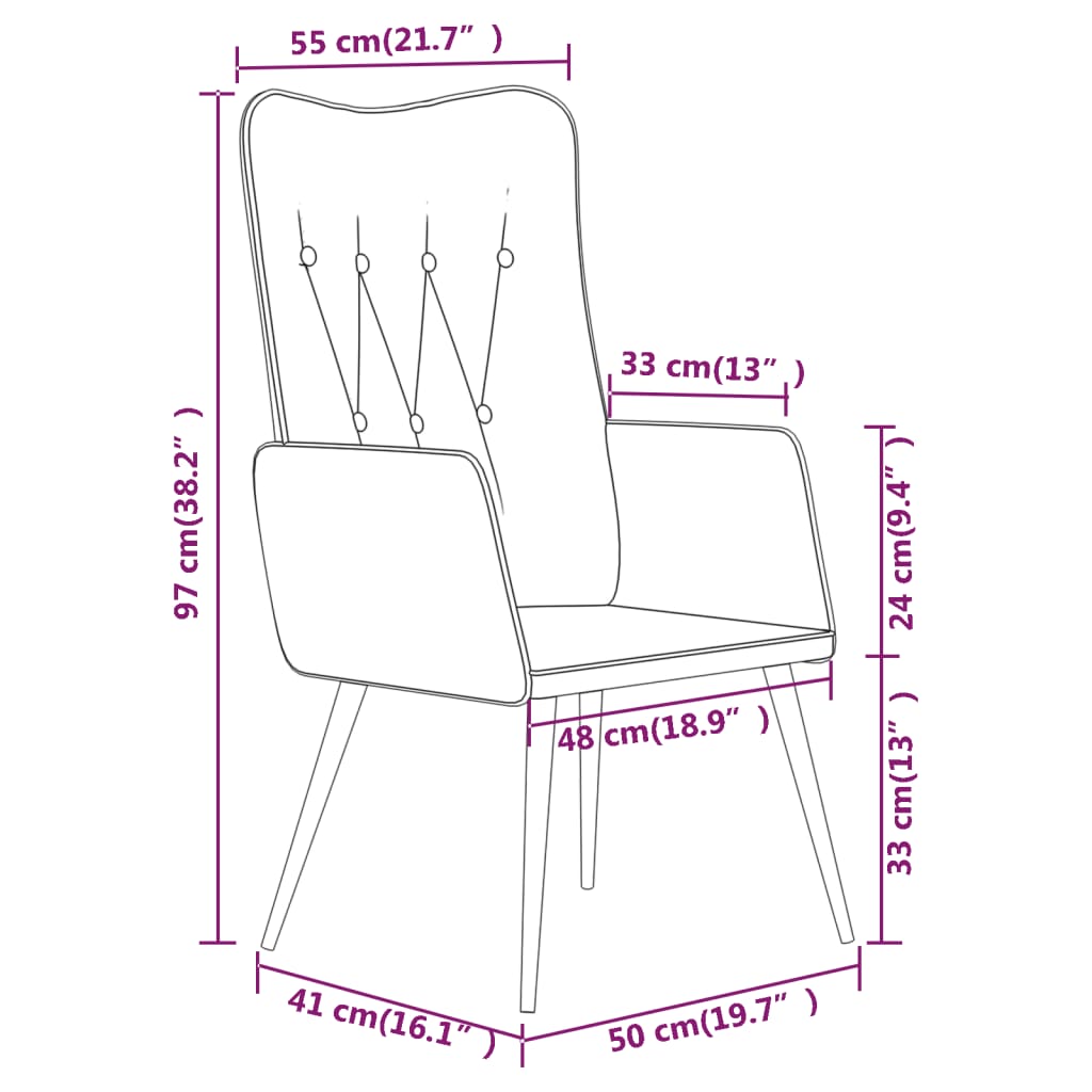 Fauteuil echt leer grijs