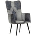 Fauteuil echt leer grijs