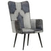 Fauteuil echt leer grijs