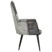 Fauteuil echt leer grijs