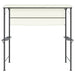 Prieel met dak 220x110x200 cm crèmekleurig