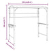 Prieel met dak 220x110x200 cm crèmekleurig