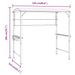 Prieel met dak 220x110x200 cm antracietkleurig
